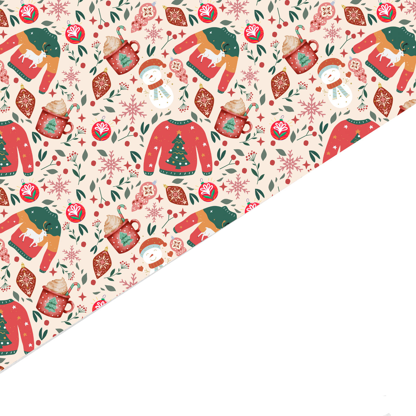 Christmas Canvas And Felt Backed Fabric - SKU Q21