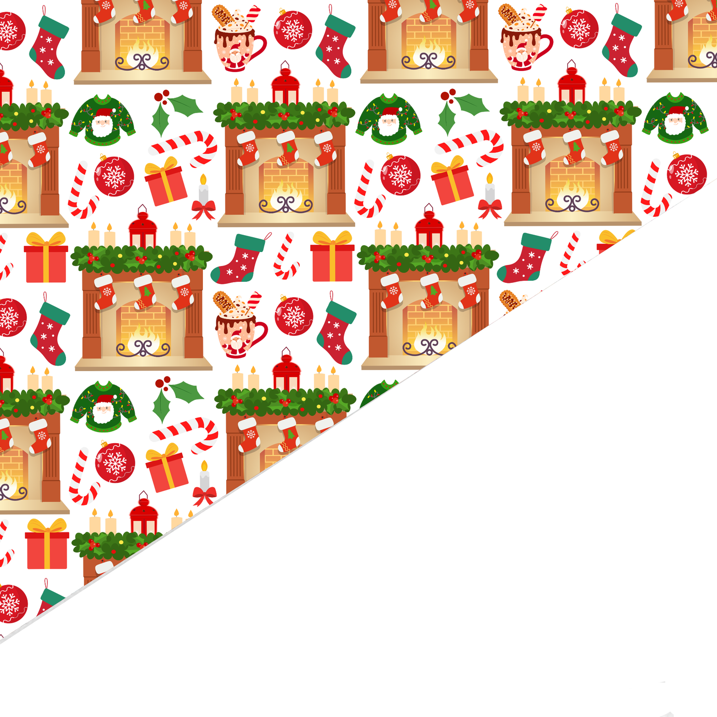Christmas Canvas And Felt Backed Fabric - SKU P96