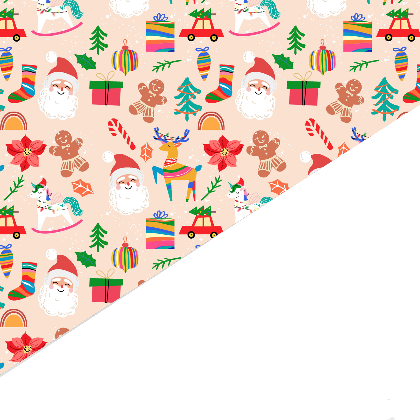 Christmas Canvas And Felt Backed Fabric - SKU P62