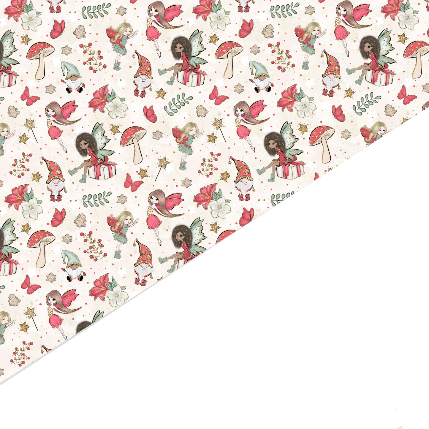 Christmas Canvas And Felt Backed Fabric - SKU P85