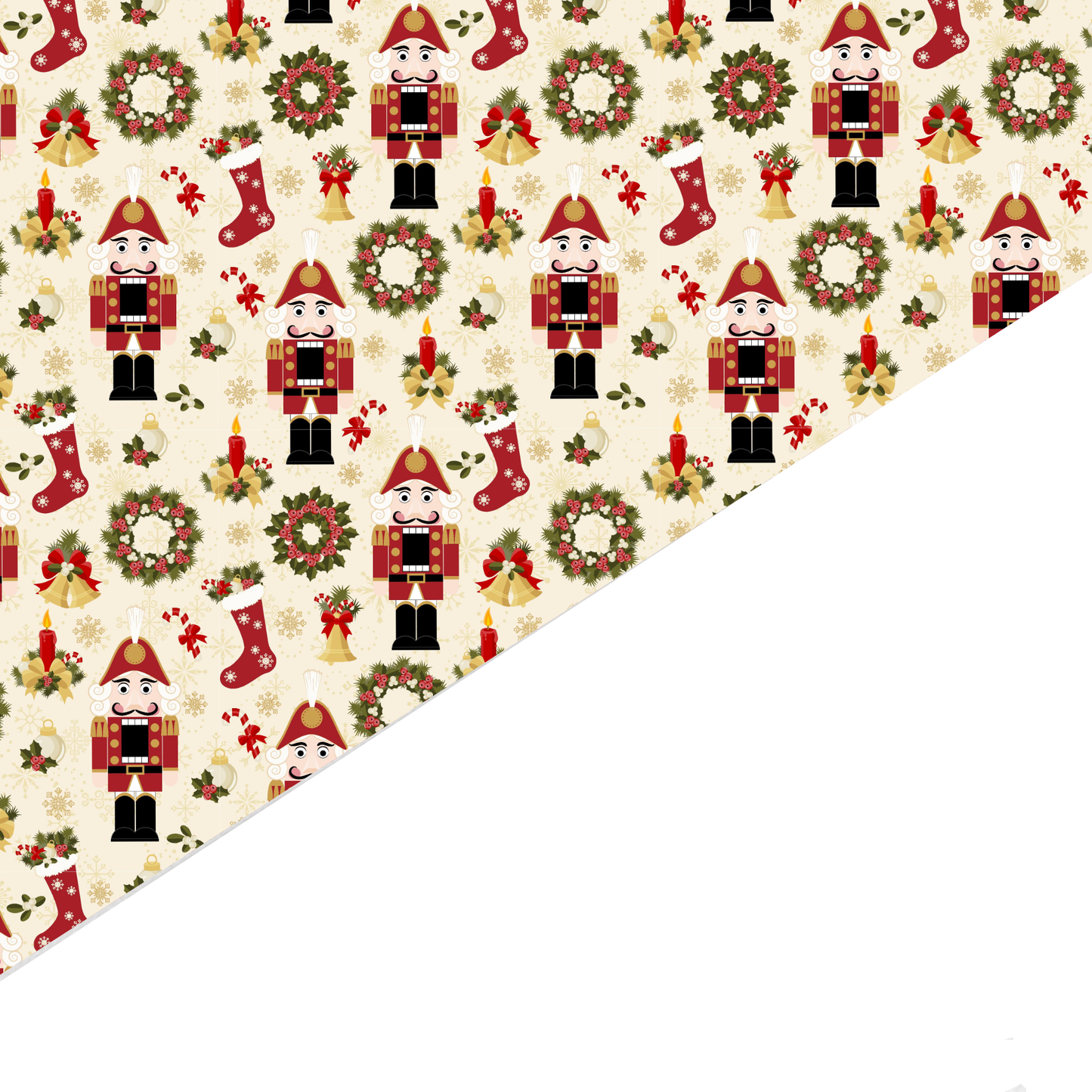Christmas Canvas And Felt Backed Fabric - SKU P93