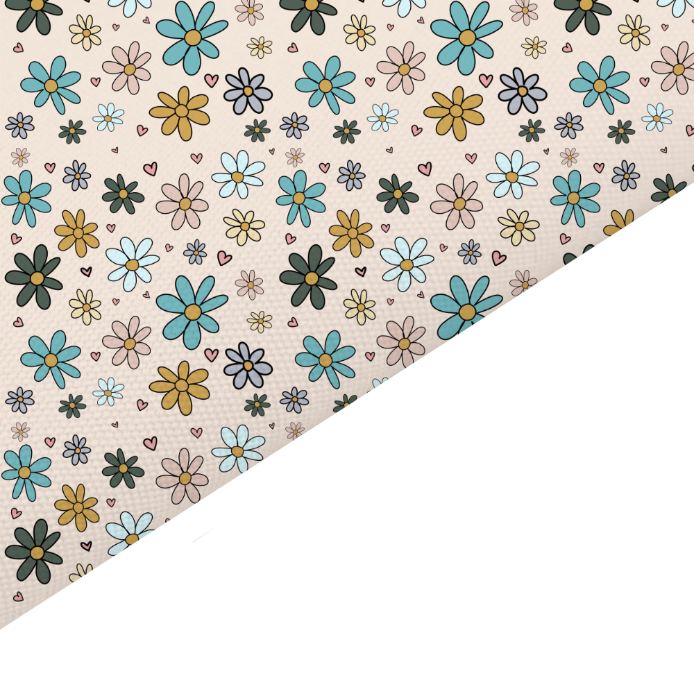 Daisy Canvas And Felt Backed Fabric - SKU E96