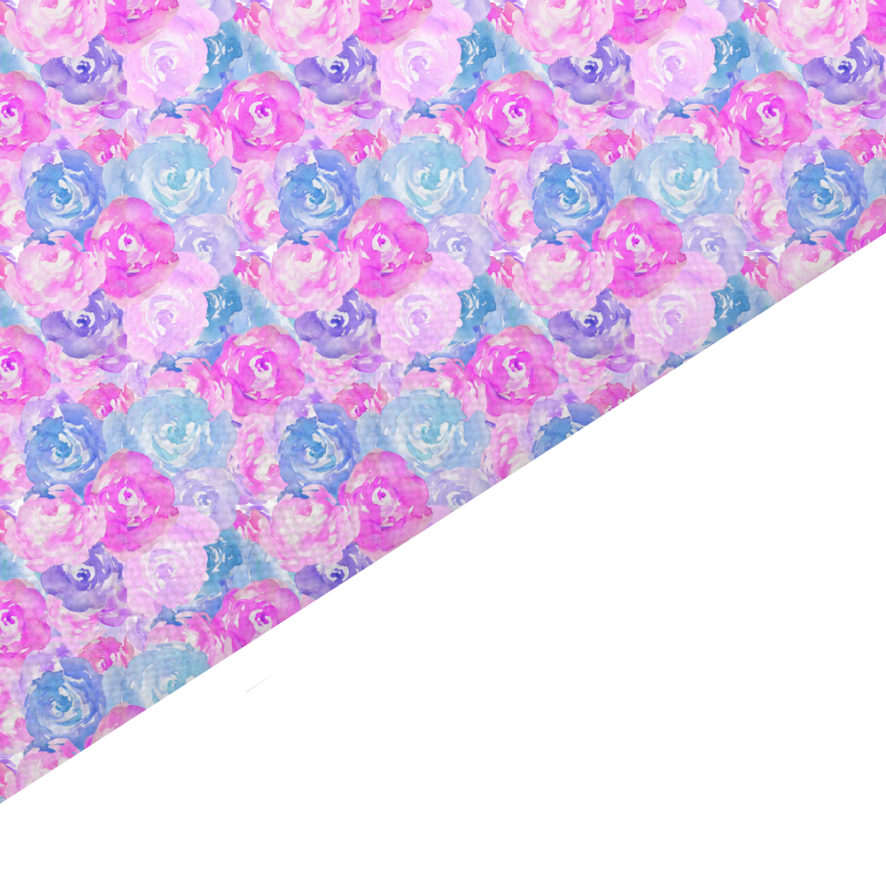 Watercolour Floral Canvas And Felt Backed Fabric - SKU F88