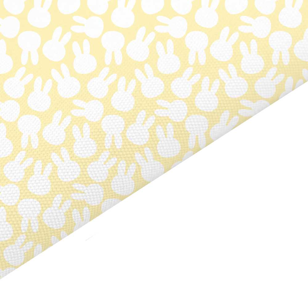 Lemon Bunny Canvas And Felt Backed Fabric - SKU H21