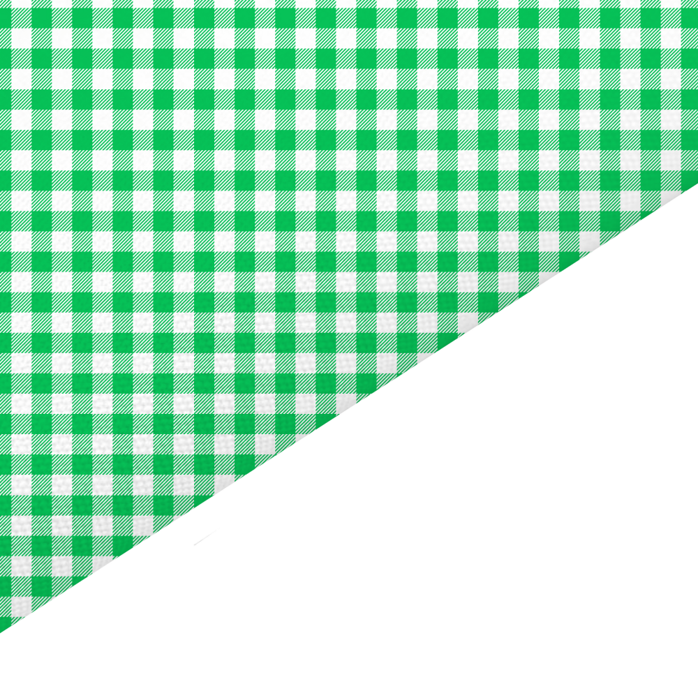 Green Gingham Canvas And Felt Backed Fabric - SKU I45