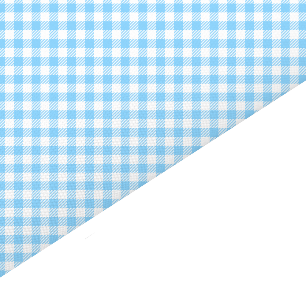 Light Blue Gingham Canvas And Felt Backed Fabric - SKU I40
