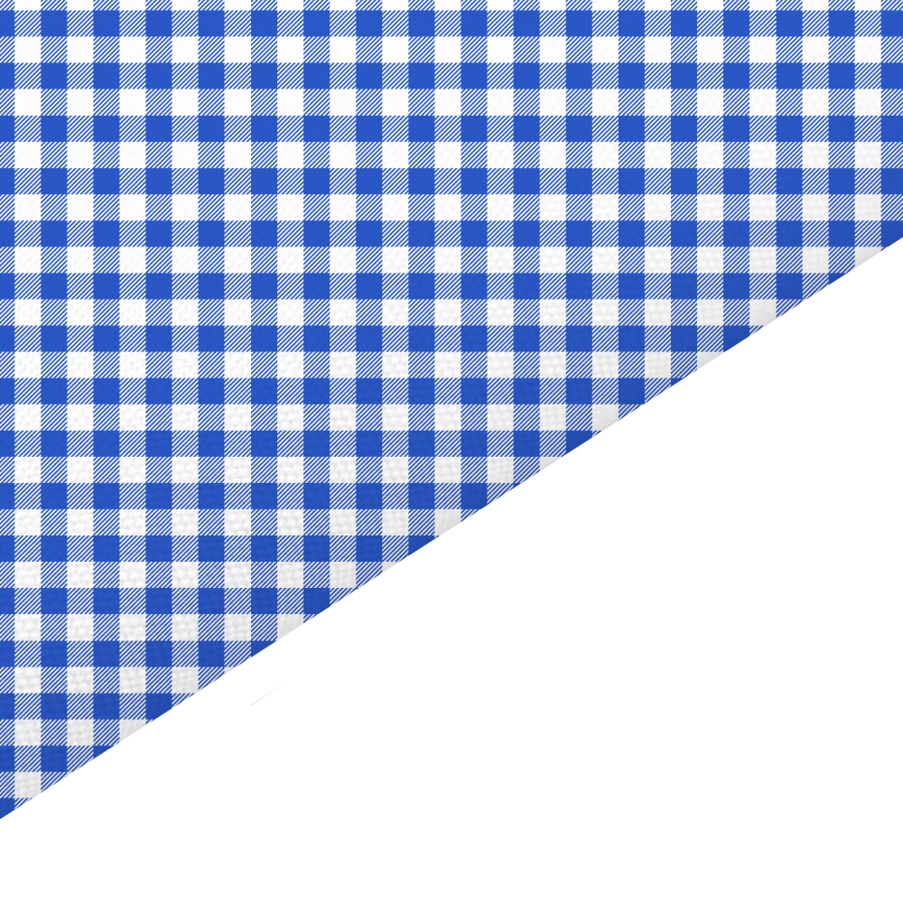 Royal Blue Gingham Canvas And Felt Backed Fabric - SKU I39