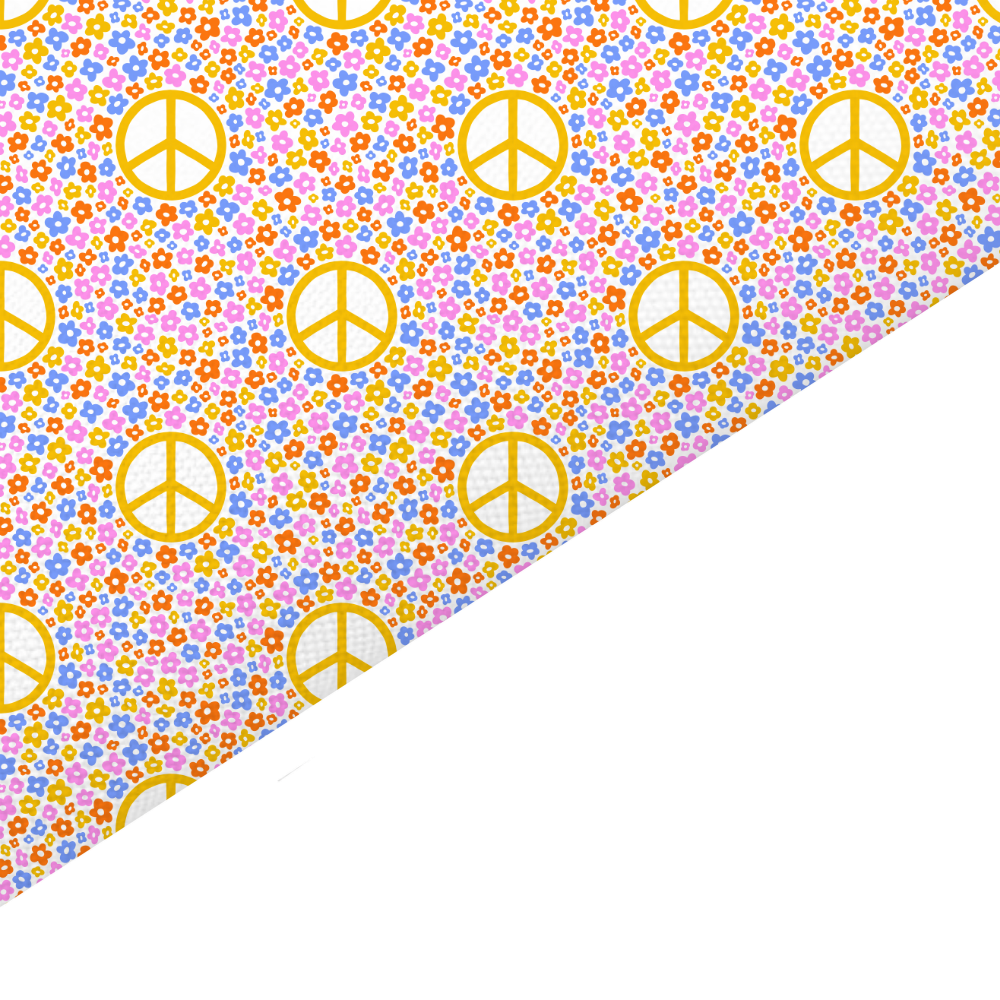 Peace Canvas And Felt Backed Fabric - SKU J41