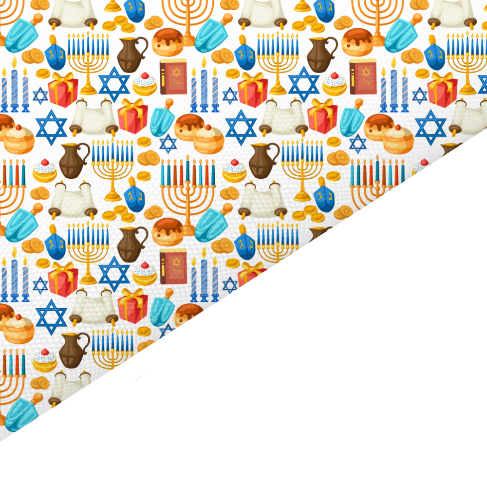 Hanukkah Canvas And Felt Backed Fabric - SKU M34