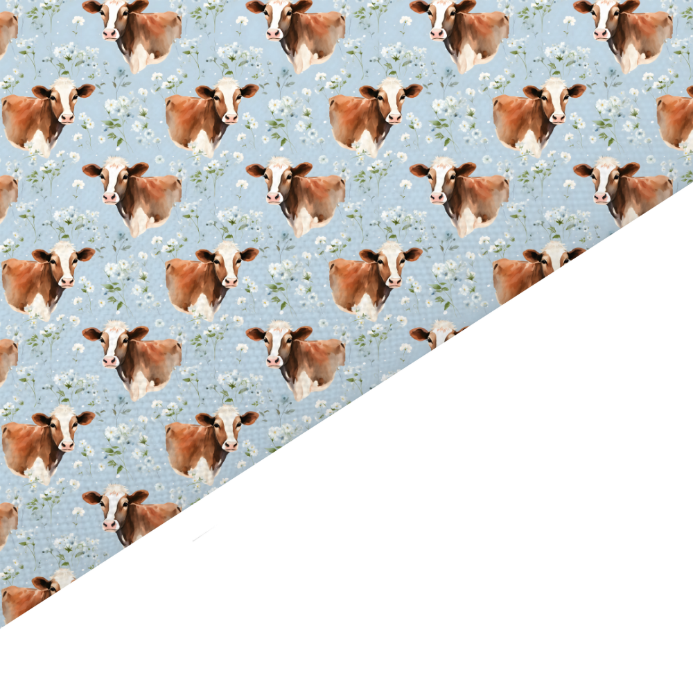 Cow Canvas And Felt Backed Fabric - SKU N48
