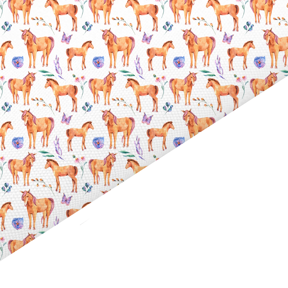 Horse Canvas And Felt Backed Fabric - SKU N31