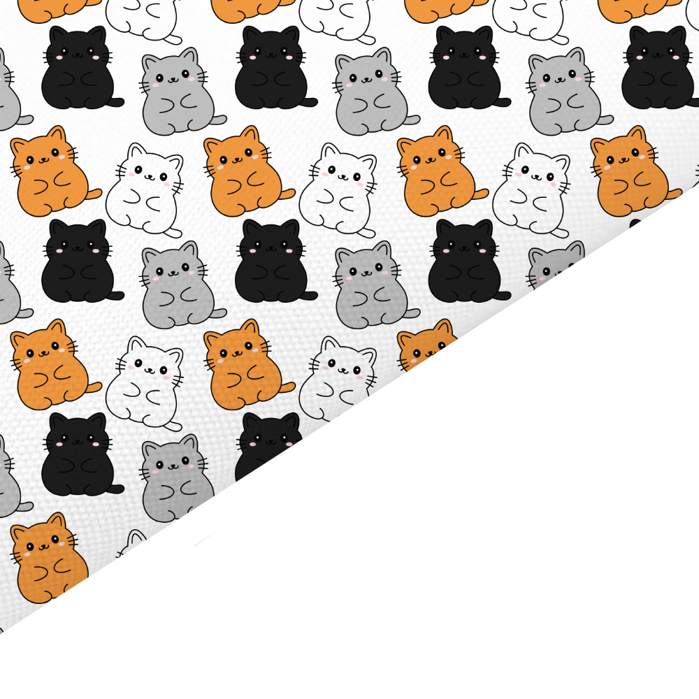 Cats Canvas And Felt Backed Fabric - SKU P25