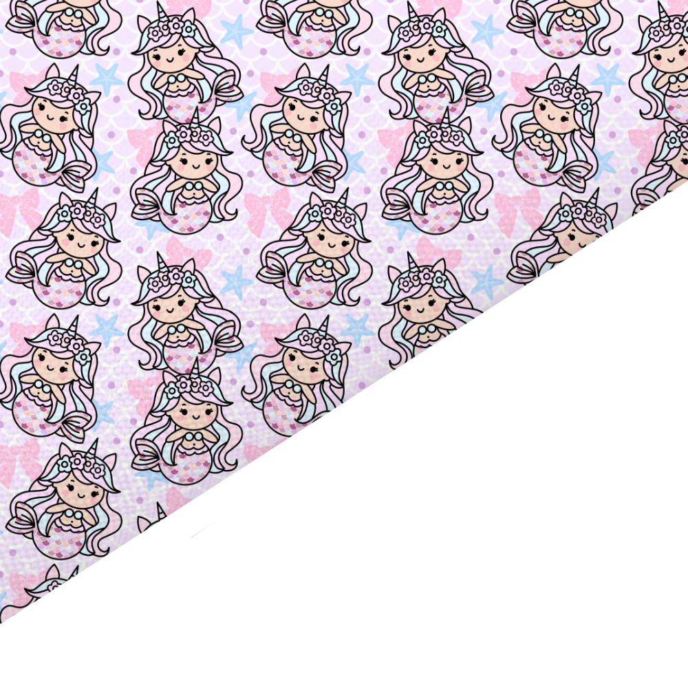 Mermicorn Canvas And Felt Backed Fabric - SKU P24