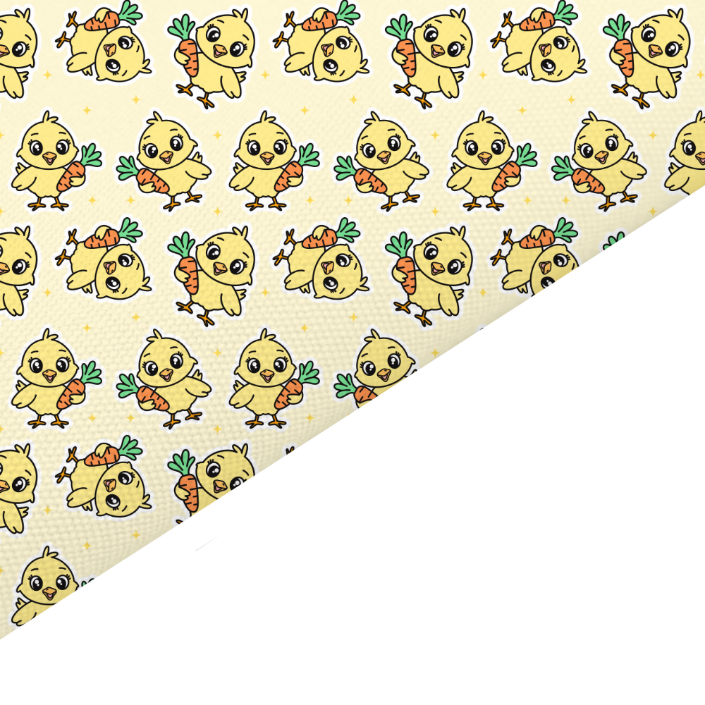 Easter Chick Canvas And Felt Backed Fabric - SKU A40