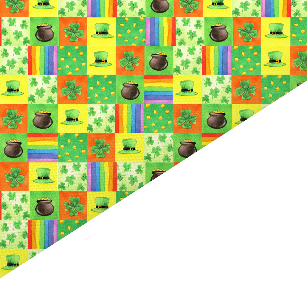 St Patricks Day Canvas And Felt Backed Fabric - SKU A3