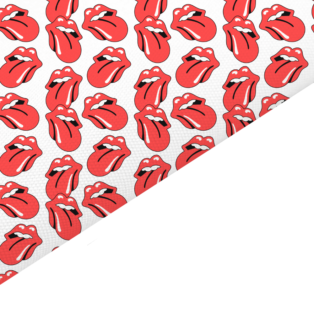 Retro Tongue Canvas And Felt Backed Fabric - SKU P42