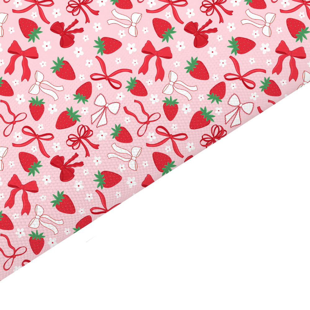 Strawberry Canvas And Felt Backed Fabric - SKU P54