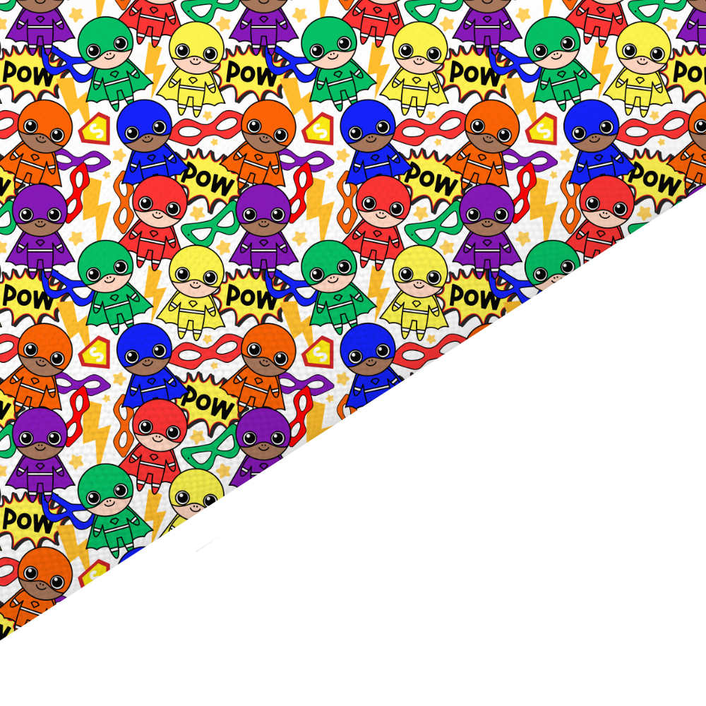 Superhero Canvas And Felt Backed Fabric - SKU P58