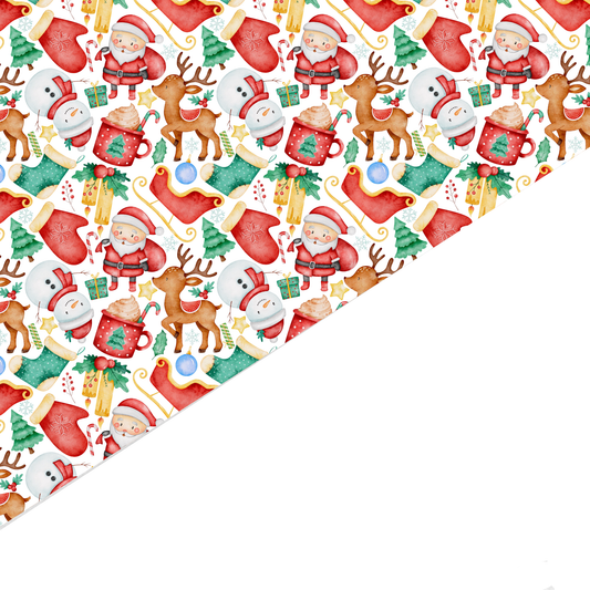 Christmas Canvas And Felt Backed Fabric - SKU P94