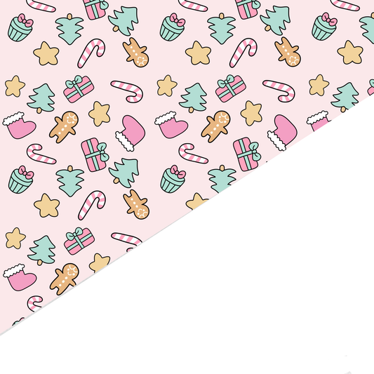 Christmas Canvas And Felt Backed Fabric - SKU P95