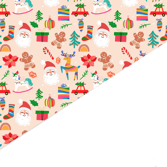 Christmas Canvas And Felt Backed Fabric - SKU P62