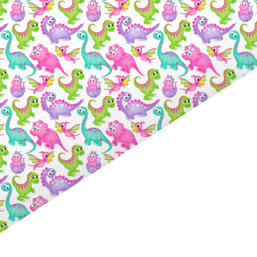 Dinosaur Canvas And Felt Backed Fabric - SKU B37