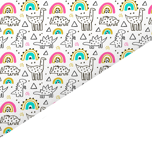 Dinosaur Canvas And Felt Backed Fabric - SKU B60