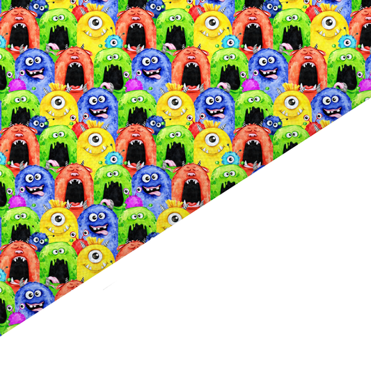 Monster Canvas And Felt Backed Fabric - SKU D74