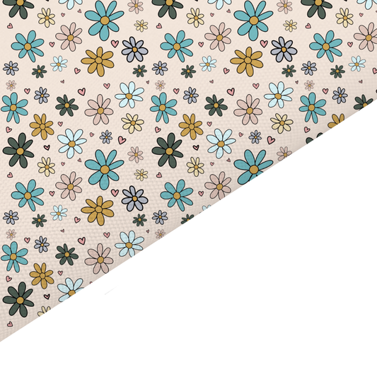 Daisy Canvas And Felt Backed Fabric - SKU E96