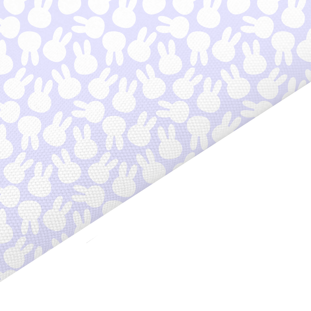 Lilac Bunny Canvas And Felt Backed Fabric - SKU H22
