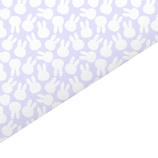 Lilac Bunny Canvas And Felt Backed Fabric - SKU H22