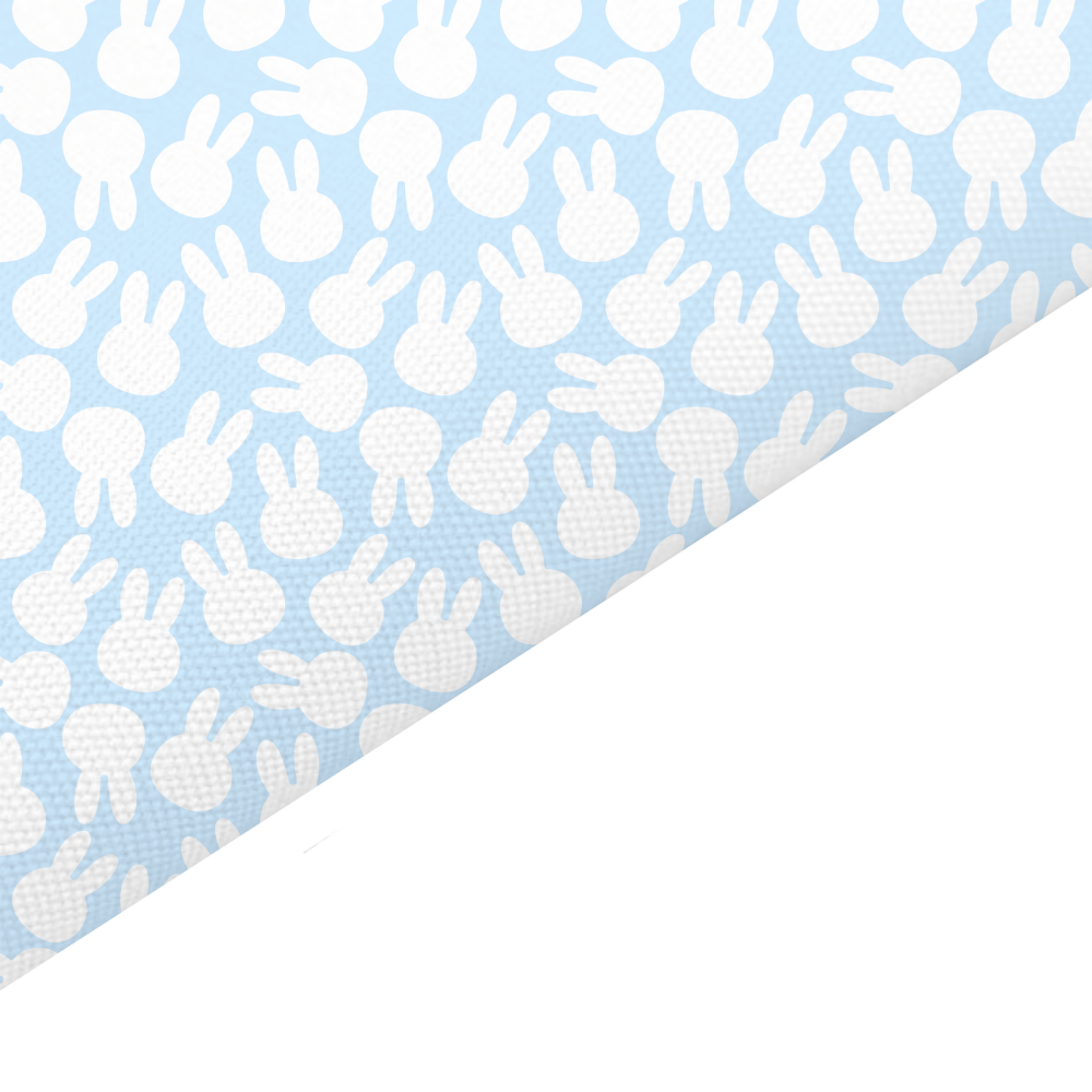 Blue Bunny Canvas And Felt Backed Fabric - SKU H24