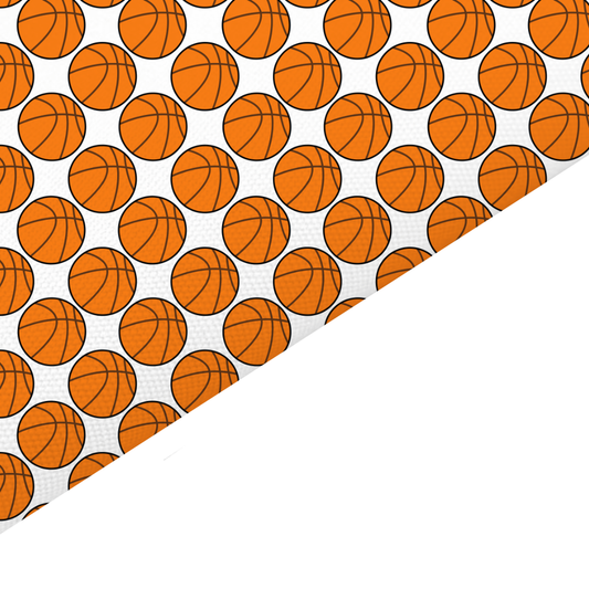 Basketball Canvas And Felt Backed Fabric - SKU I21