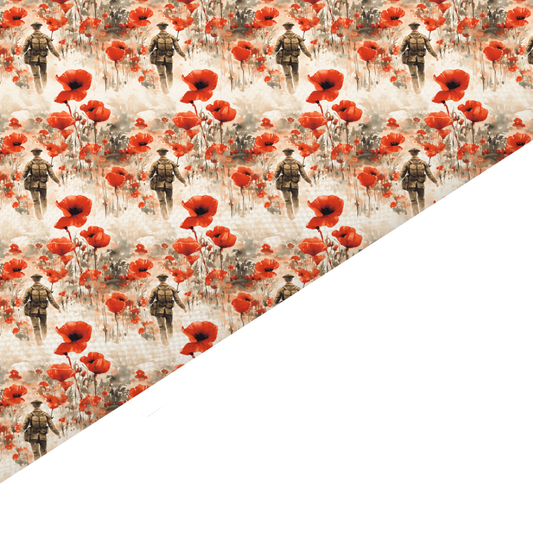 Remembrance Day Canvas And Felt Backed Fabric - SKU I7