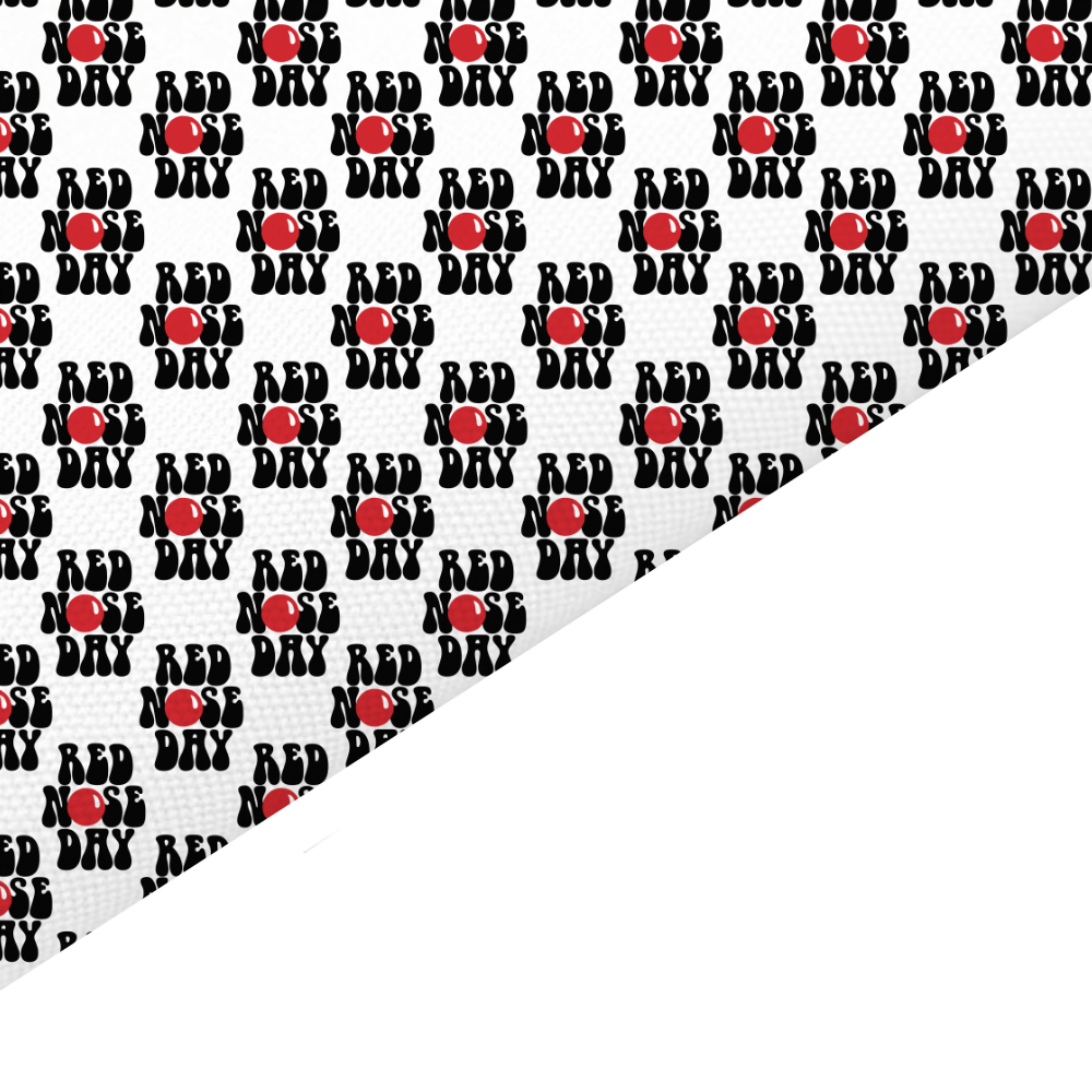 Red Nose Day Canvas And Felt Backed Fabric - SKU I12