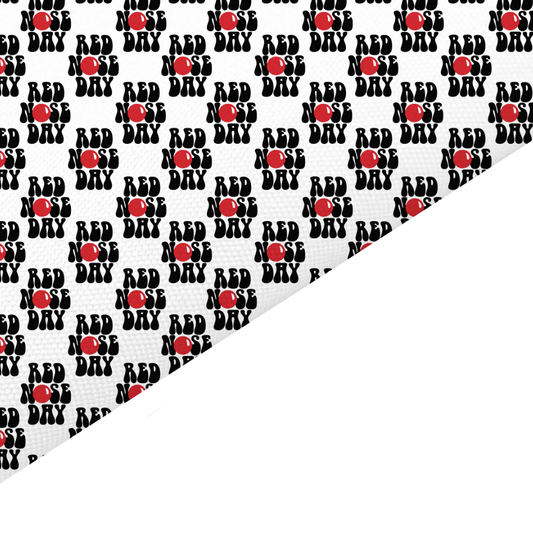 Red Nose Day Canvas And Felt Backed Fabric - SKU I12