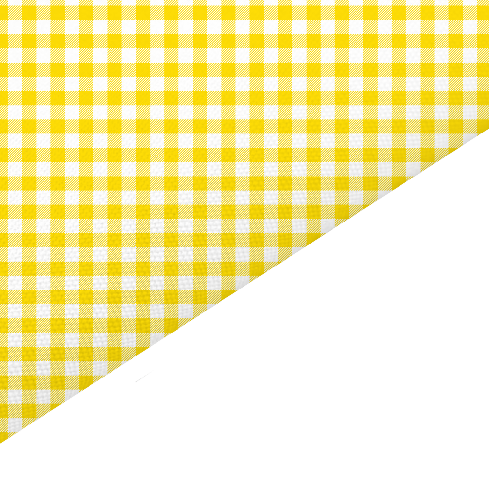 Yellow Gingham Canvas And Felt Backed Fabric - SKU I41