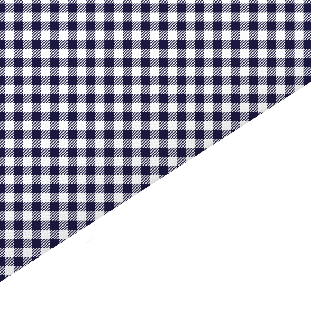 Navy Blue Gingham Canvas And Felt Backed Fabric - SKU I38