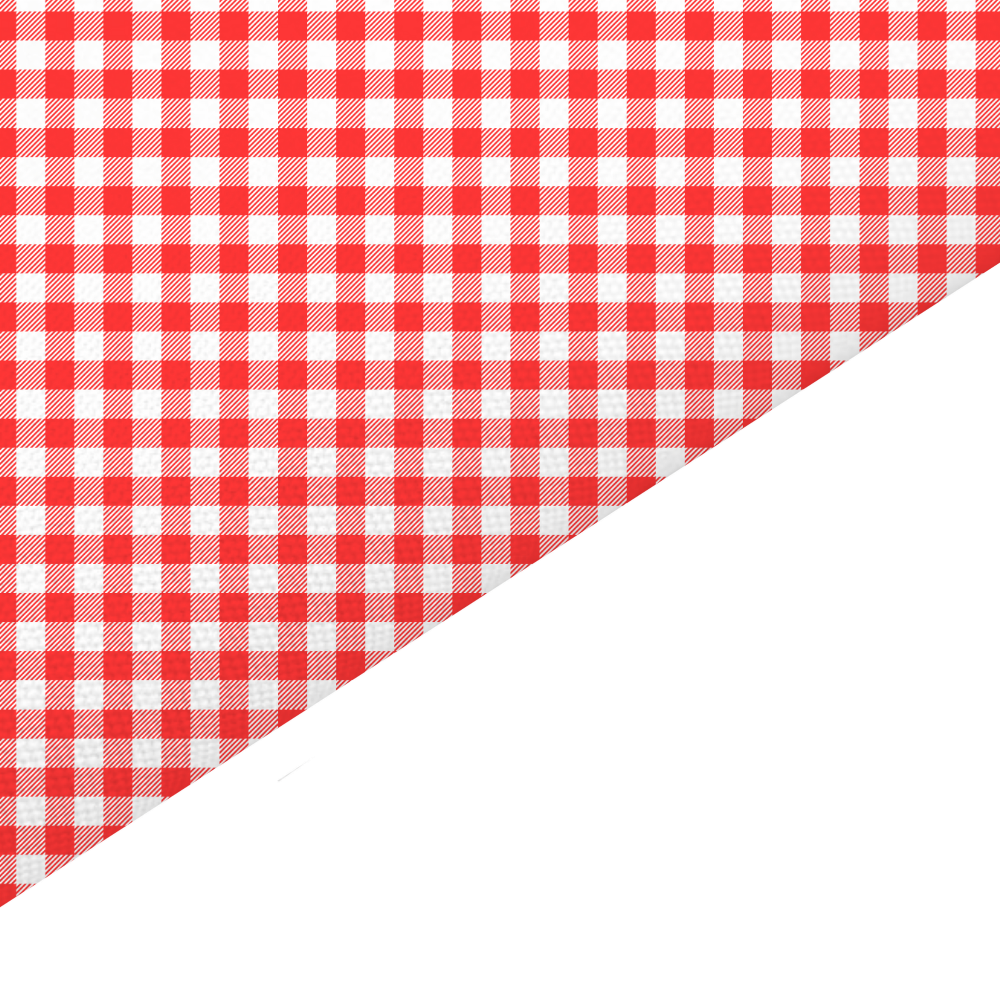 Red Gingham Canvas And Felt Backed Fabric - SKU I36