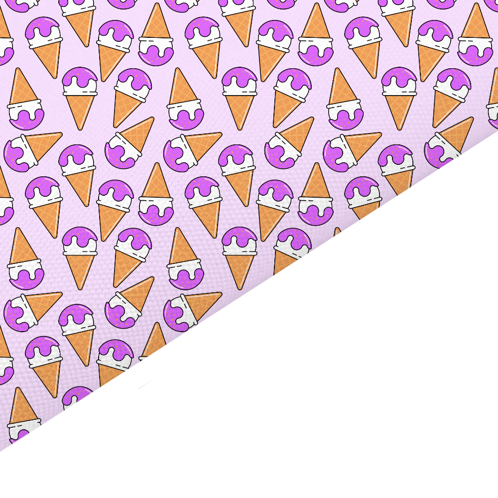 Ice Cream Canvas And Felt Backed Fabric - SKU J74