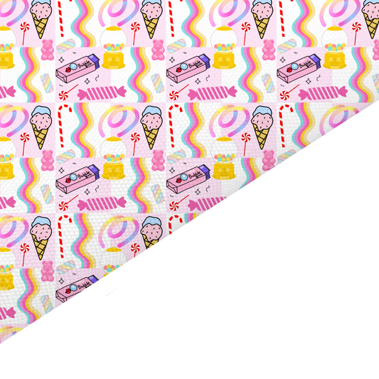 Bubblegum Canvas And Felt Backed Fabric - SKU J82