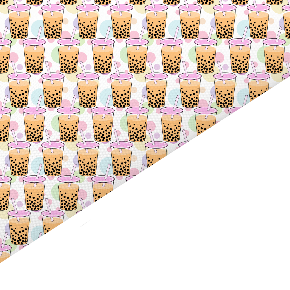 Bubble Tea Canvas And Felt Backed Fabric - SKU J86