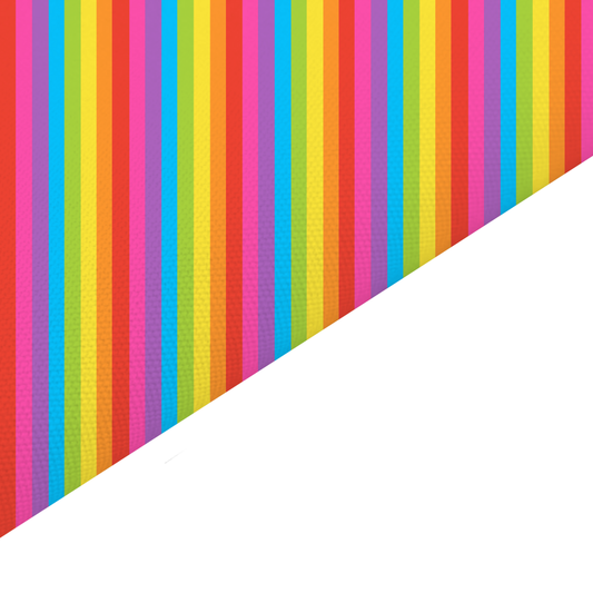 Rainbow Stripes Canvas And Felt Backed Fabric - SKU L29