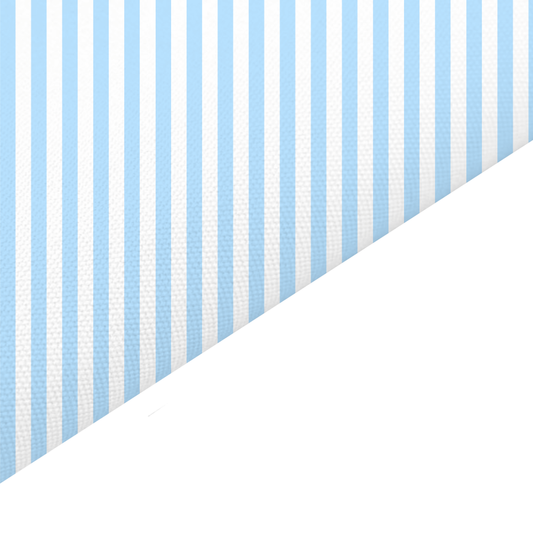 Blue Pastel Stripes Canvas And Felt Backed Fabric - SKU L18