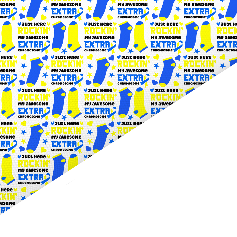 Down Syndrome Awareness Canvas And Felt Backed Fabric - SKU M3