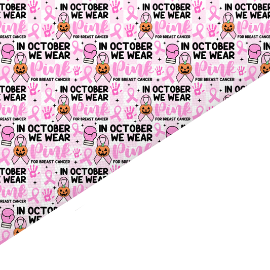Breast Cancer Awareness Canvas And Felt Backed Fabric - SKU L90