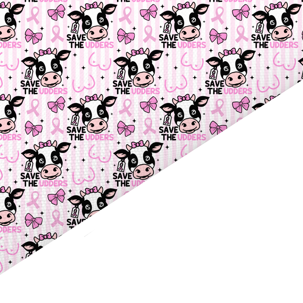 Breast Cancer Awareness Canvas And Felt Backed Fabric - SKU L88