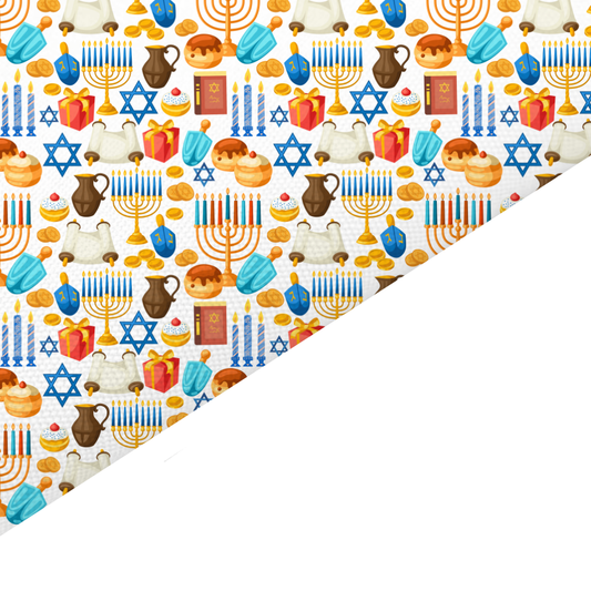 Hanukkah Canvas And Felt Backed Fabric - SKU M34