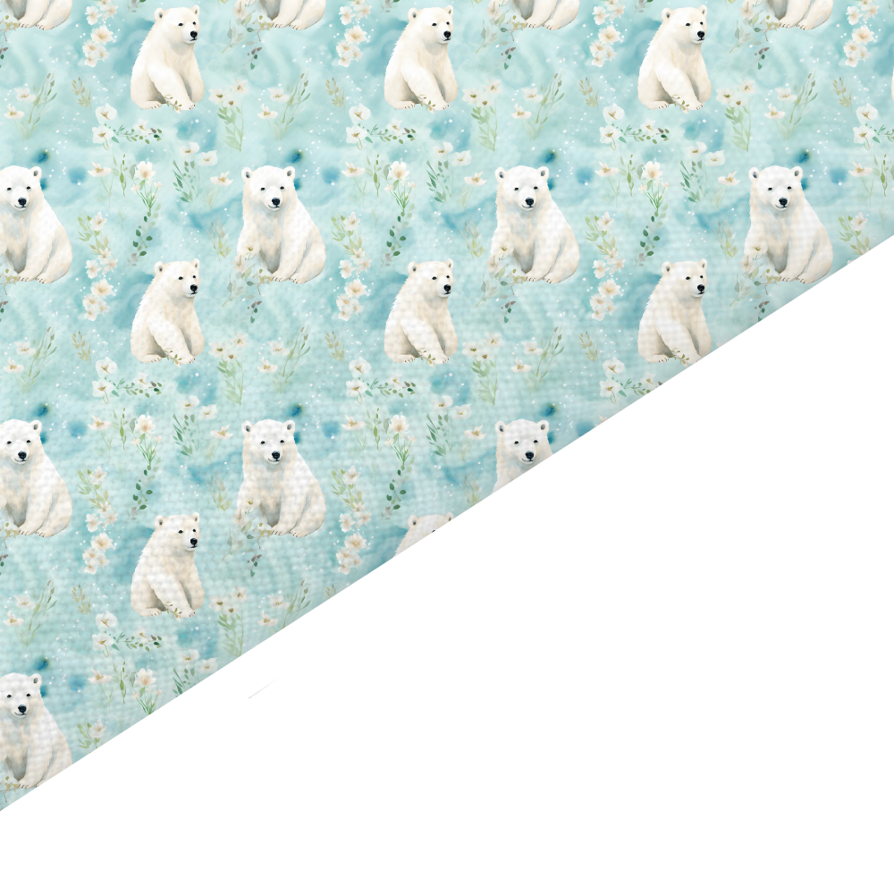 Polar Bear Canvas And Felt Backed Fabric - SKU M43