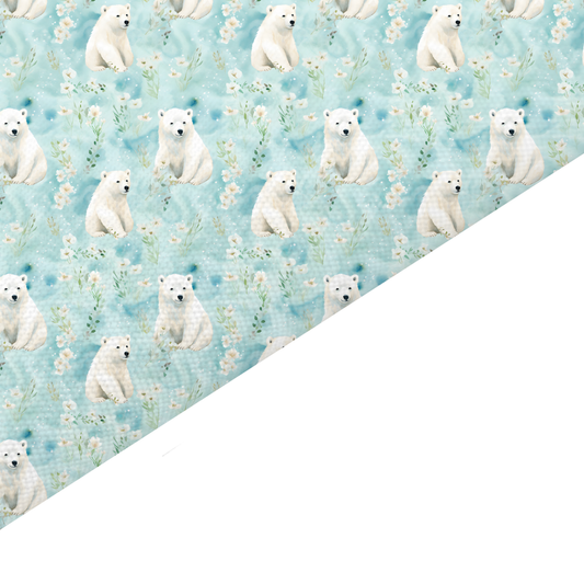 Polar Bear Canvas And Felt Backed Fabric - SKU M43